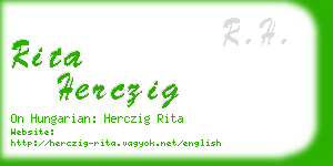 rita herczig business card